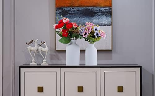 Keramička bijela mala vaza, suhi cvjetni vaze minimalizam stil za modernu ploču za stol kućni dekor,
