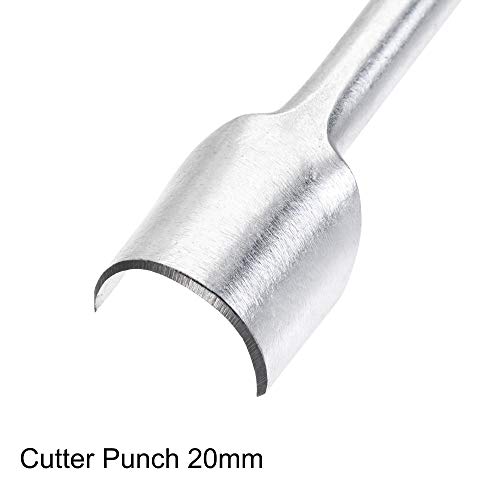 uxcell polu-okruglog oblika kožna rezač Punch 20mm traka kraj Punch alat za izradu traka pojas novčanik i torba 2kom