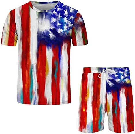 Bmisegm Summer Men Shirts Casual muške zastave za Dan nezavisnosti proljeće ljeto sportovi za slobodno vrijeme