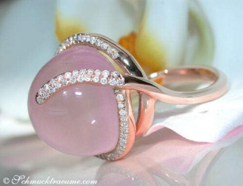 Ploy Pailin divne žene Pink Moonstone dragi kamen prsten 18k Rose Gold ispunjen vjenčanje sz 6-10