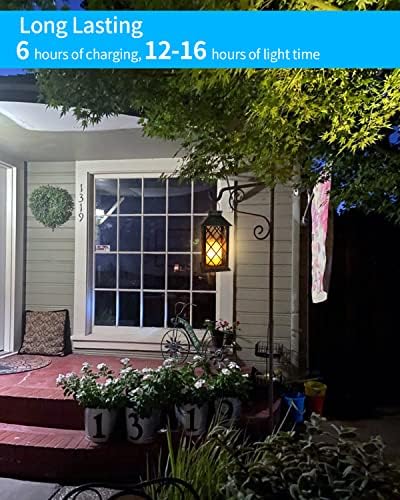 Shimery solarni fenjer, vanjski vrt viseći lampione, set od 2,14 inča vodootporne LED svjetla za svjetlost svijeća za stol, vanjsku, zabavu, dekorativno