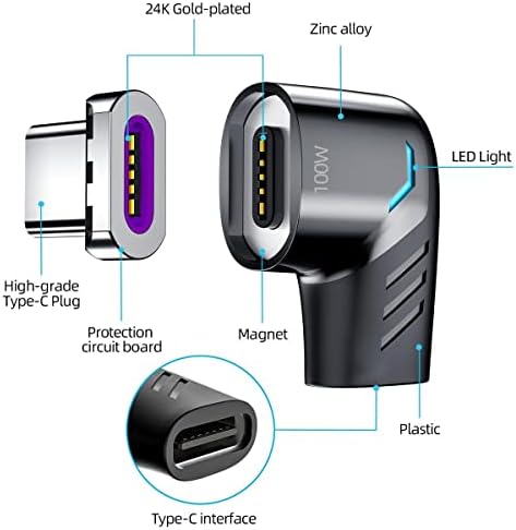 Adapter za potragu za oculus - magnetosnap PD kutni adapter, magnetski PD kut punjenje uređaja za punjenje