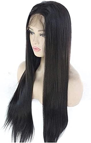 Xzgden perike za kosu Gospođa Sintetička čipka prednja perika prirodna crna duga ravna perika za kosu visoke Temperature svilena egzotična perika