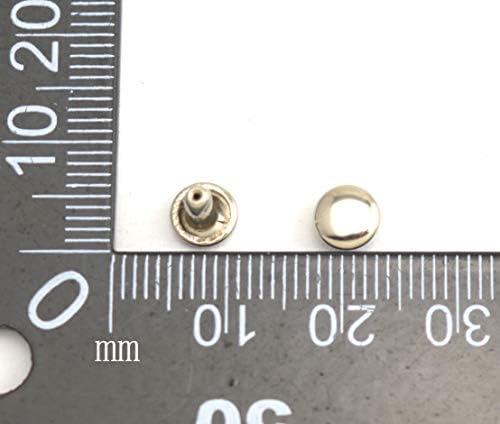 Wuuycoky Silvery dvostruki kape kožne zakovice cjevasti metalni nosači 6 mm i post 6mm paket od