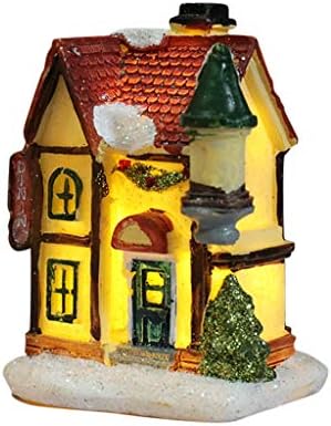 Minijaturna smola LED kuća Kuća ukrasite poklone namještaja kreativno božićno uređenje i visi modernih