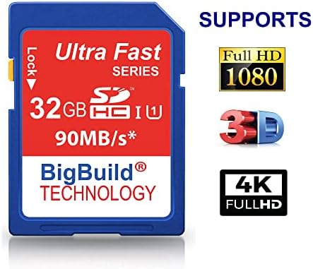 BigBuild tehnologija 32GB Ultra brza SDHC 90MB/s memorijska kartica kompatibilna sa Panasonic Lumix DC FZ82,