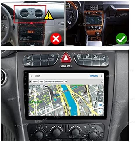 9 Android 10 u instrument tabli Auto Stereo Radio odgovara za Mercedes Benz CLK W209 W203 2006-2012,