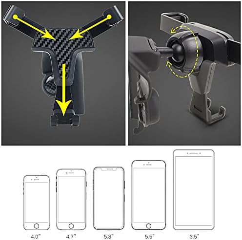 Itrims držač za automobilski telefon za Ford F-150 F150 2015-2020, Nosač nosača za mobilni telefon sa ventilacijom za automobil kompatibilan za iPhone 11 pro/11 pro max/XS/XR/X/8/7, Galaxy, Moto i većinu pametnih telefona