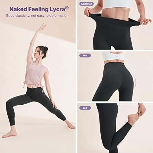 KeePlife vežbanje za žene - Buttery Mekani temmijski kontrolira visoke čekinske hlače sa visokim strukom za teretanu