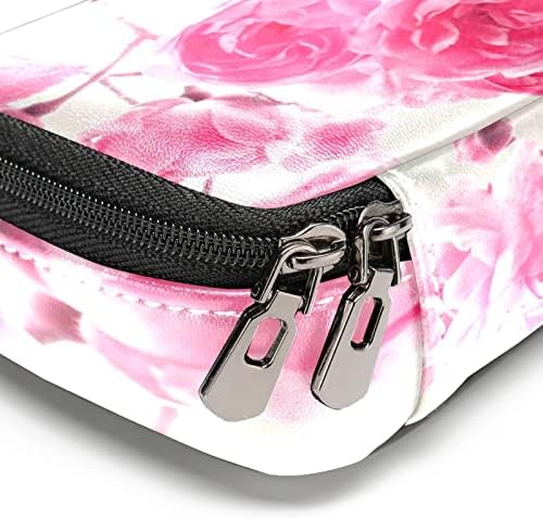 GUEROTKR pernica, torbica za olovke, torba za olovke, torbica za olovke estetska, cvjetni uzorak ružičastog cvijeta ruže