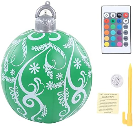 Božićna lopta na naduvavanje, Vanjska Božićna PVC ukrašena Lopta na naduvavanje, sjajna vodootporna Lopta