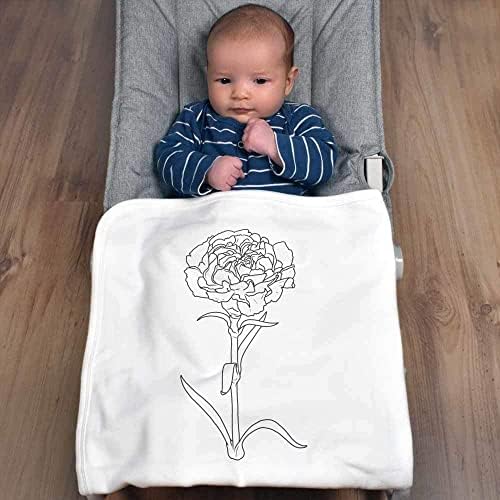 Azeeda 'Carnation Flower' Pamuk Baby pokrivač / šal
