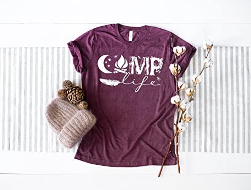 Funny Camp life Shirt, ljetna kolekcija Travel T-shirt, ljetni odmor Shirt poklon za prirodu Lover