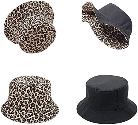 Reverzibilni Leopard šešir sa kantom pamučna Ribarska kapa za pakovanje gepard šešir za sunce za žene i muškarce