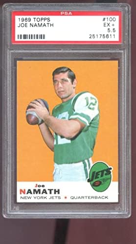 1969 TOPPS # 100 Joe Namath PSA 5.5 Opšte nogometne kartice NFL New York Jets - nepotpisane nogometne karte