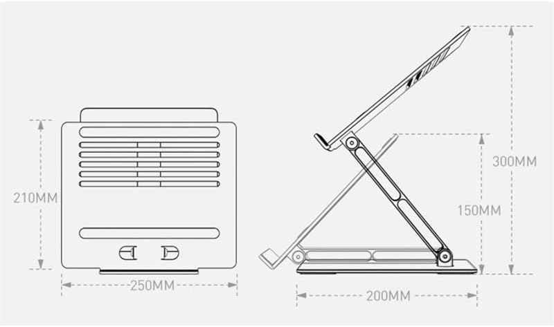 BHVXW laptop stalak za riser Podesivi aluminijski sklopivi tablet stalak za hlađenje tableta
