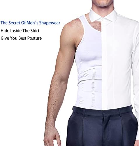 Gkvk Muška mršav tijelo oblikovatelj prsluk Shirt Abs stomak Slim