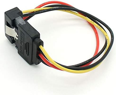 Tivid sata Power Splitter Cable, 90 stepeni SATA 15pin Power Extension Cable, SATA 15-Pin muški do 90 stepeni Ženski Adapter za kabl za napajanje, 0.5 ft