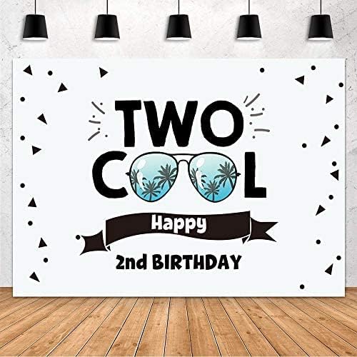 MEHOFOND dve Cool naočare za sunce tema pozadina Happy 2nd Birthday Party dekoracija fotografija