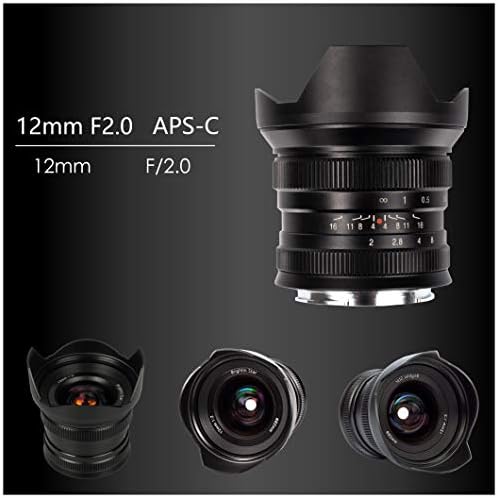 Brightin Star 12mm F2 Ultraširokougaoni ručni fokus Prime objektiv za Fujifilm XF-Mount kamere bez ogledala - APS-C fiksni objektiv velikog otvora blende, pogodan za XT5, XT4, XT30, XPRO3/2, XT200, XS10, XA7, XE4, XH1/2