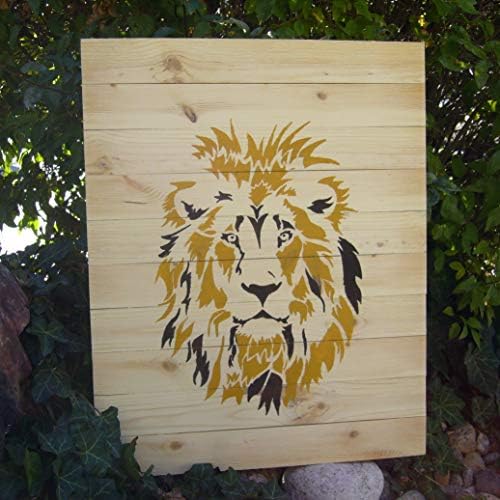 Lav lica šablona najbolji vinilni veliki šabloni za slikanje na drvu, platnu, zid, itd.-XL | Sjajni materijal