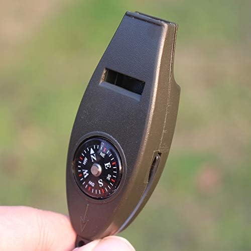 JAHH sobni termometar multifunkcionalni 4 in1 privjesak za ključeve termometra za preživljavanje na otvorenom za preživljavanje Whistle Compass lupa putovanje