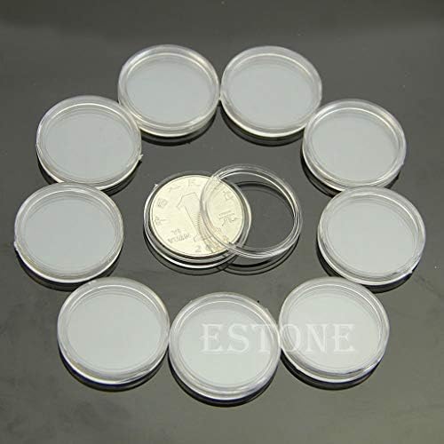 Suoryisrty držač za čuvanje novčića 10 komada 25mm Clear Round Cases držač kapsula za skladištenje novčića Plastika korisno