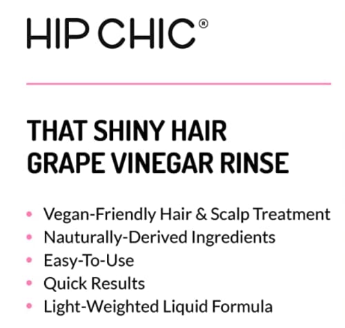 HIP Chic kosa za kosu ta svježa kosa - Apple sirćev ispiranje 208ml Apple CIDER sirće osvježavajuće razjašnjenje zaširanje za kosu sulfat & paraben bez