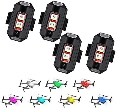 Mirunny Aircraft Led Strobe Light, 7 boja uključujući 31 rasvjetni model, USB punjenje drona Noćno upozorenje