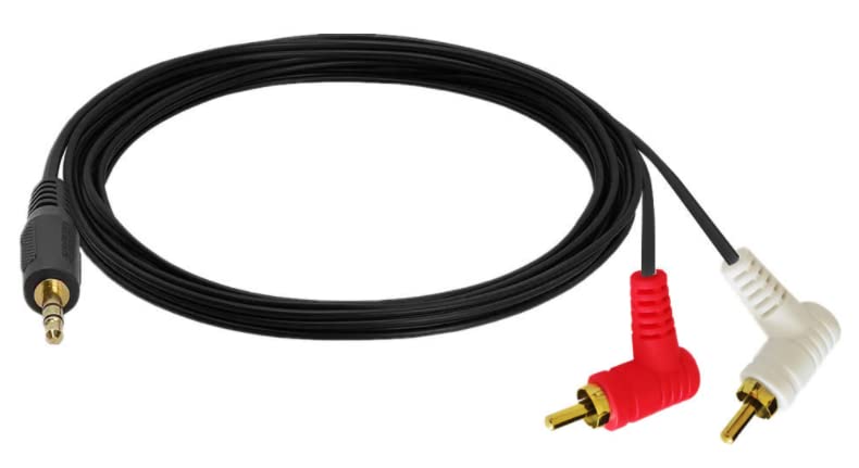 Halokny 3.5 mm do 2rca adapterski kabl, pozlaćen pod pravim uglom 1/8 TRS Stereo ženski do 90 stepeni Dual RCA muški Y razdjelnik Adapter kabel