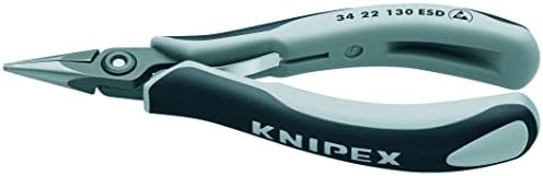 Knipex 34 22 130 ESD Precizna elektronička klešta za hvatanje 5,12 polu-okrugli disipativni