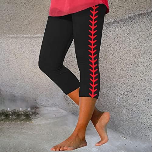Bejzbol uzorak za trčanje Yoga helanke za žene Tajice visokog struka Ultra meke brušene rastezljive