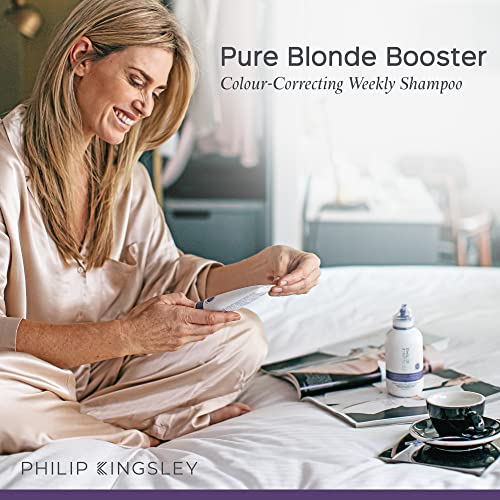 Philip Kingsley Pure Blonde Pojačavanje boja korekcije ljubičaste šampon za plavušu srebrno siva grubo obojeno označeno izbijeljeno tjedno za kosu za narandžasti merući i žuti tonovi, 2,5 oz.