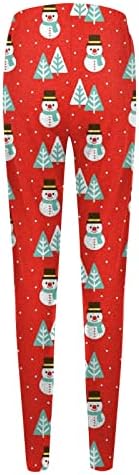 Basysin ženska božićne gamaše modne visoke čvrstoće Stretch Soft Comfort Božićne hlače