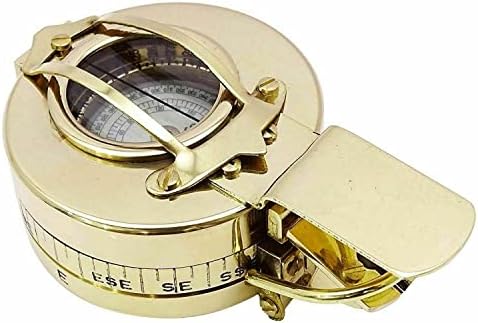 Čvrsti mesing vintage prizmatični kompas Nautični džep magnetski navigacijski kompasi