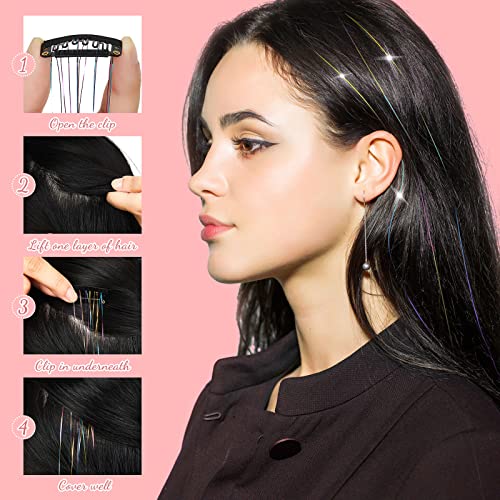 15 komada svjetlucave šljokice za kosu sa klipom Dazzle šljokice za kosu ekstenzije za kosu