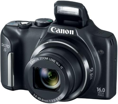 Canon PowerShot SX170 je digitalna kamera od 16.0 MP, Crna