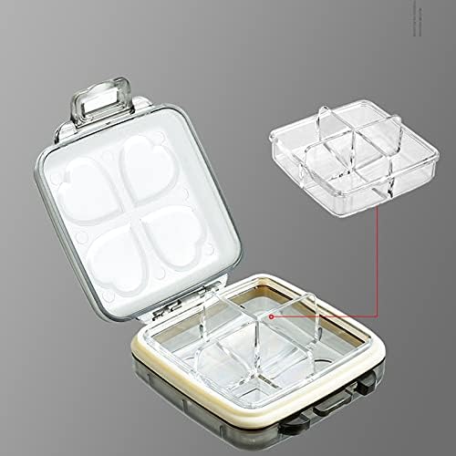 PZJ-Organizator prozirnih kutija za pilule, prenosiva džepna kutija za pilule, kutija za skladištenje
