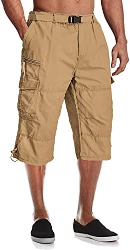 MAGCOMSEN muške kapri pantalone od Kepera elastični Kargo šorc ispod kolena 3/4 Kapri duge šorc sa 7 džepova
