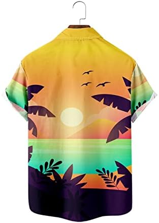 Muška havajska majica kratki rukavi stilski otisnuto dugme dolje majice Ljetna plaža Party Tropske majice