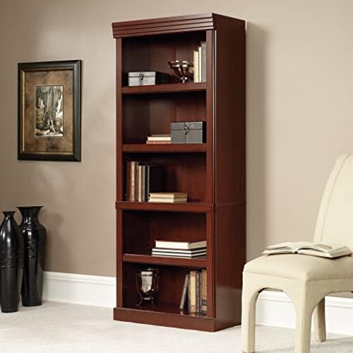 Sauder 5 tier Heritage Hill Library-Classic Cherry finish