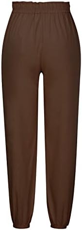 Amikadom dame spandex linenske hlače Lounge hlače ravno noga osnovna pada ljetne hlače 2023 Trendy Regular