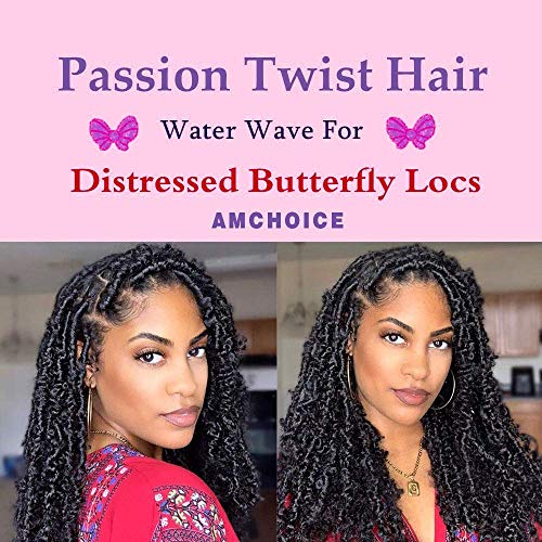 8 paketa Passion Twist Hair 18 inča vodeni talas Heklana kosa za crne žene duge boemske heklane pletenice strast