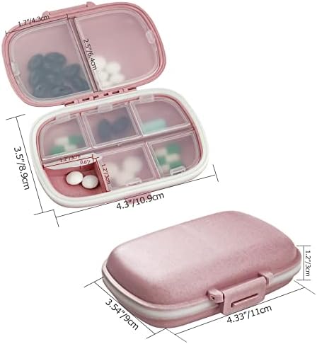 Organizator putnih pilula sa 1 paketom, 8 pretinaca prenosiva futrola za pilule, mala kutija za