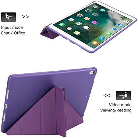 iPad 4 futrola, iPad 3/2 Slučaj, maetek origami ultra tanak pametni poklopac, moda 3D dizajniran sa muti-kutnim postoljem Automatsko / spavanje Funkcija mekanog TPU nazad za iPad 2/3/4, ljubičasta