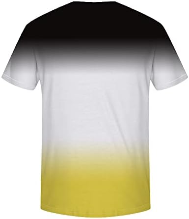 Muške Casual Tee Shirts ljetni vrhovi kratki rukav gradijent sportski vrhovi vježba trčanje T-Shirt novost Osnovni Tshirt