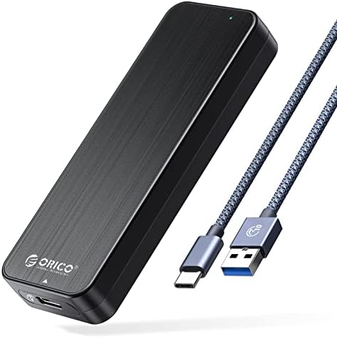 ORICO M. 2 SATA SSD kućište 6Gbps SATA na USB-C Adapter USB3.1 Gen1 za M. 2 SATA B-ključ/B+M ključ SSD , M2 eksterni NGFF SATA slučaj sa prslukom za hlađenje, UASP, Trim, bez alata-HM2