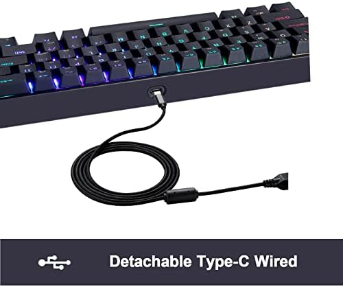 MOTOSPEED CK67 65% žičana mehanička tastatura sa plavim prekidačem/LED pozadinskim osvjetljenjem / Type-C,