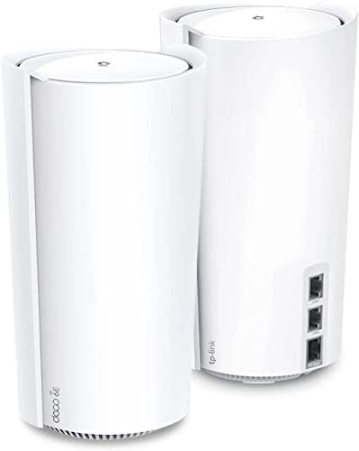 TP-Link Deco Mesh WiFi AXE11000 Tri-Band WiFi 6E Mesh mrežni sistem-zamjenjuje bežični Internet ruter i ekstender, 10Gbps Ethernet Port, kompatibilan sa Alexa, 2-Pack