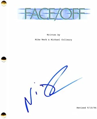 Nicolas Cage potpisan autogram licem / off Full film skripte - CO-Glungring: John Travolta - Con Air, Wild u Heart, Rumble Ribe, Rock, Ghost Rider, National Treasure Knjiga tajna